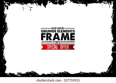 Grunge frame - abstract texture. Stock vector design template - easy to use