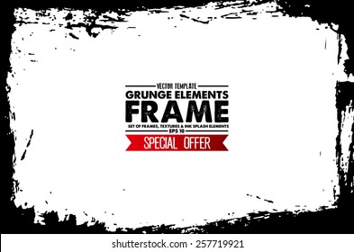 Grunge frame - abstract texture. Stock vector design template - easy to use