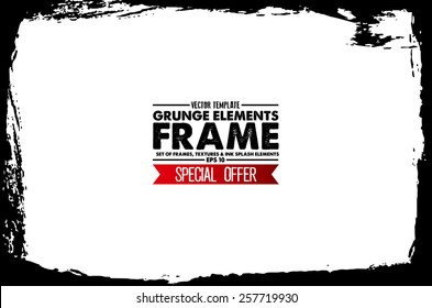 Grunge frame - abstract texture. Stock vector design template - easy to use