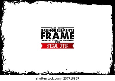 Grunge frame - abstract texture. Stock vector design template - easy to use