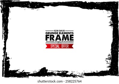 Grunge frame - abstract texture. Stock vector design template - easy to use