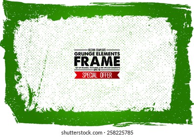 Grunge frame - abstract texture. Stock vector design template - easy to use