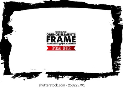 Grunge frame - abstract texture. Stock vector design template - easy to use