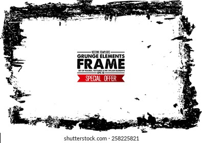 Grunge frame - abstract texture. Stock vector design template - easy to use