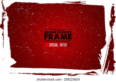 Grunge frame - abstract texture. Stock vector design template - easy to use
