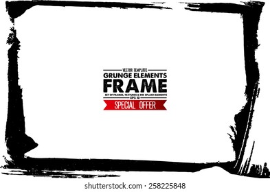 Grunge frame - abstract texture. Stock vector design template - easy to use