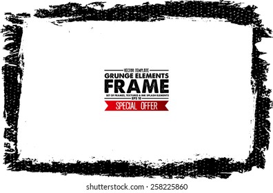 Grunge frame - abstract texture. Stock vector design template - easy to use