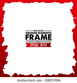 Grunge frame - abstract texture. Stock vector design template - easy to use