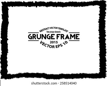 Grunge frame - abstract texture. Stock vector design template - easy to use