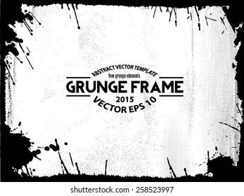 Grunge frame - abstract texture. Stock vector design template - easy to use