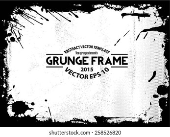 Grunge frame - abstract texture. Stock vector design template - easy to use