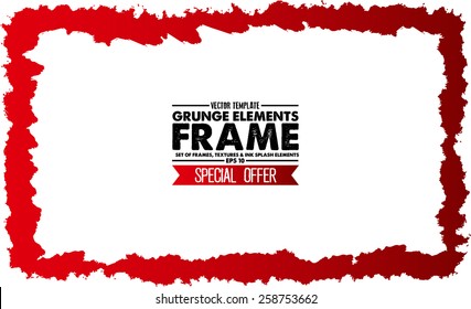 Grunge frame - abstract texture. Stock vector design template - easy to use