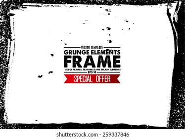 Grunge frame - abstract texture. Stock vector design template - easy to use