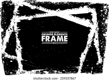 Grunge frame - abstract texture. Stock vector design template - easy to use