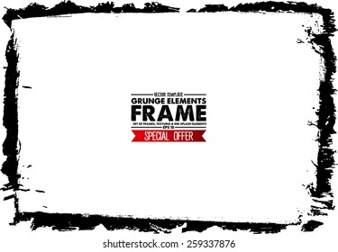 Grunge frame - abstract texture. Stock vector design template - easy to use