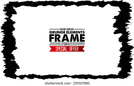 Grunge frame - abstract texture. Stock vector design template - easy to use