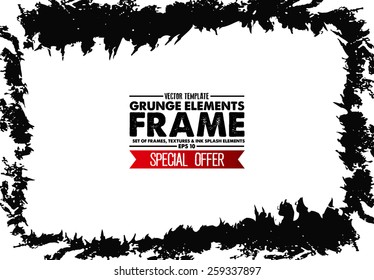 Grunge frame - abstract texture. Stock vector design template - easy to use