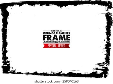 Grunge frame - abstract texture. Stock vector design template - easy to use