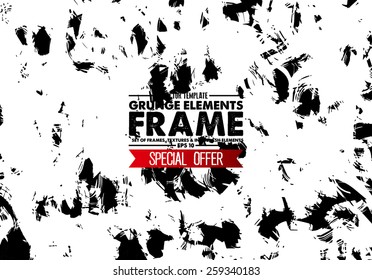 Grunge frame - abstract texture. Stock vector design template - easy to use