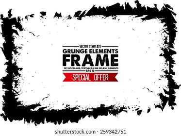 Grunge frame - abstract texture. Stock vector design template - easy to use