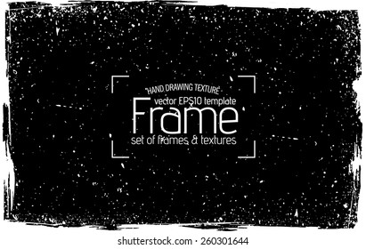 Grunge frame - abstract texture. Stock vector design template - easy to use