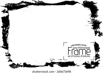 Grunge frame - abstract texture. Stock vector design template - easy to use