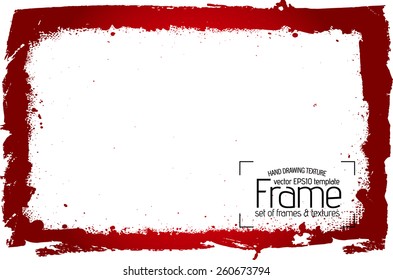Grunge frame - abstract texture. Stock vector design template - easy to use