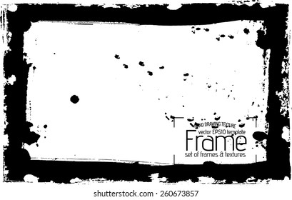 Grunge frame - abstract texture. Stock vector design template - easy to use