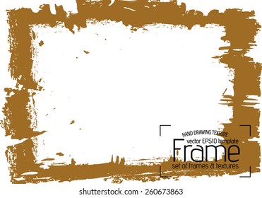 Grunge frame - abstract texture. Stock vector design template - easy to use
