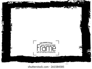 Grunge frame - abstract texture. Stock vector design template - easy to use 
