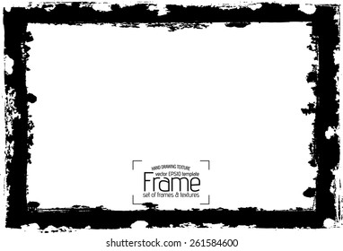 Grunge frame - abstract texture. Stock vector design template - easy to use 