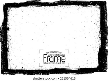 Grunge frame - abstract texture. Stock vector design template - easy to use 