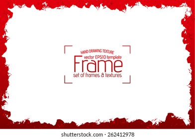 Grunge frame - abstract texture. Stock vector design template - easy to use