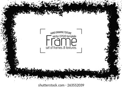 Grunge frame - abstract texture. Stock vector design template - easy to use