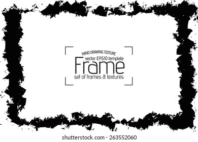 Grunge frame - abstract texture. Stock vector design template - easy to use