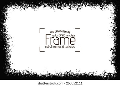 Grunge frame - abstract texture. Stock vector design template - easy to use