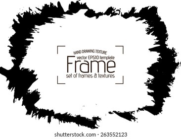Grunge frame - abstract texture. Stock vector design template - easy to use