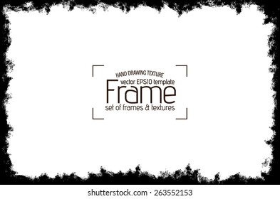 Grunge frame - abstract texture. Stock vector design template - easy to use