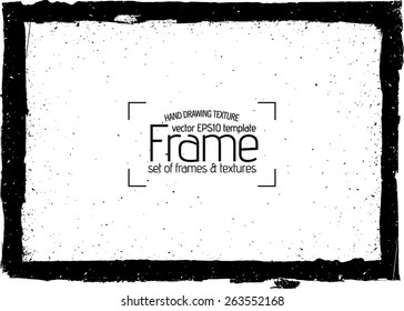 Grunge frame - abstract texture. Stock vector design template - easy to use