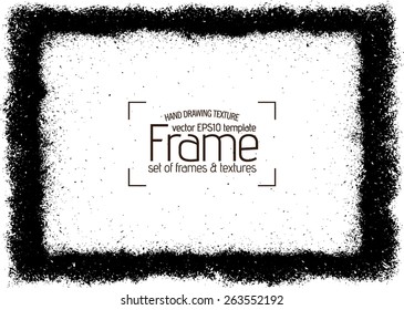 Grunge frame - abstract texture. Stock vector design template - easy to use