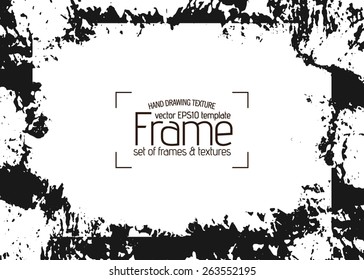 Grunge frame - abstract texture. Stock vector design template - easy to use