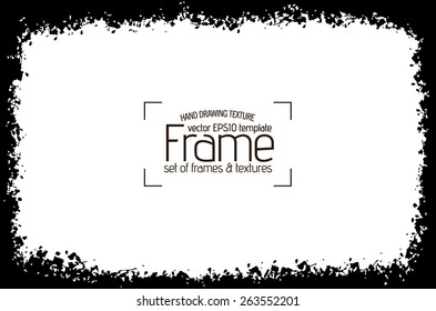 Grunge frame - abstract texture. Stock vector design template - easy to use