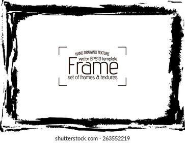 Grunge frame - abstract texture. Stock vector design template - easy to use