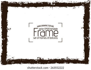 Grunge frame - abstract texture. Stock vector design template - easy to use