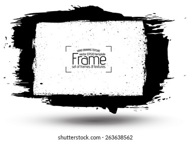 Grunge frame - abstract texture. Stock vector design template - easy to use