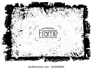 Grunge frame - abstract texture. Stock vector design template - easy to use