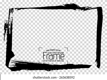 Grunge frame - abstract texture. Stock vector design template - easy to use