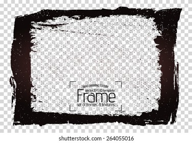 Grunge frame - abstract texture. Stock vector design template - easy to use