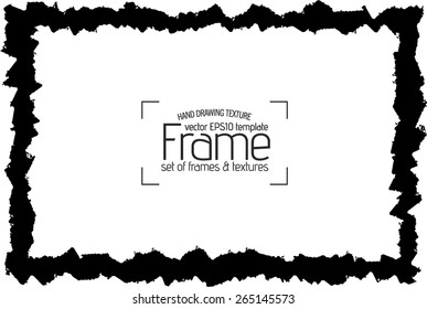 Grunge frame - abstract texture. Stock vector design template - easy to use