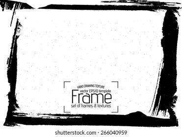 Grunge frame - abstract texture. Stock vector design template - easy to use